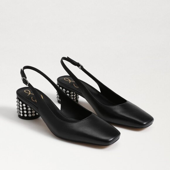 Sam Edelman Gem Block Heel Slingback Shoes - Picture 1 of 8